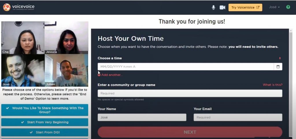 Host Your Own Time Feature on VoiceVoice