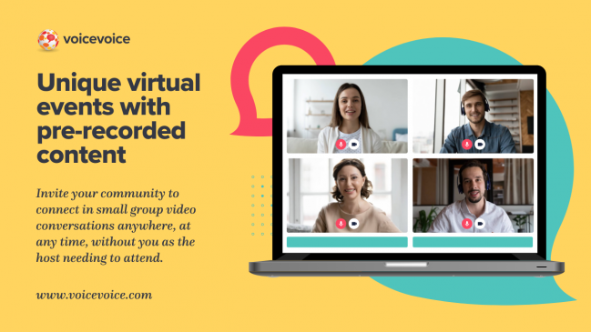 Virtual events with pre-recorded guidance